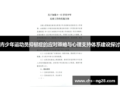青少年运动员抑郁症的应对策略与心理支持体系建设探讨